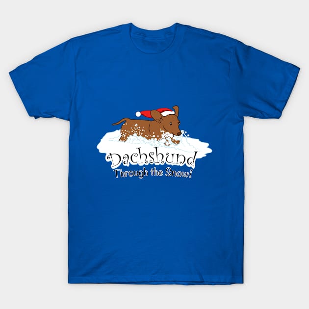 Dachshund Through The Snow... T-Shirt by veerkun